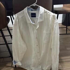 Tommy Bahama Men's Off-White Button Down Shirt